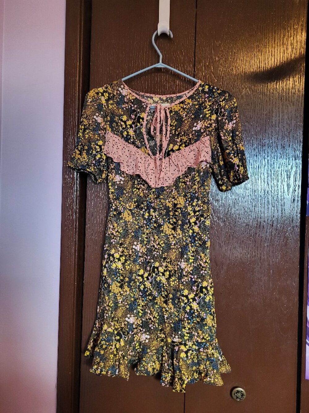 Urban outfitters XS floral/polka dot pattern dress